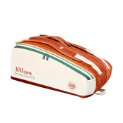Torba za loparje Wilson Roland Garros 2026 Super Tour 9Pk Racket Bag Cream/Clay