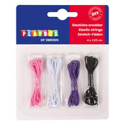 PlayBox: Elastične vrvice debeline 1 mm v 4 barvnih različicah.