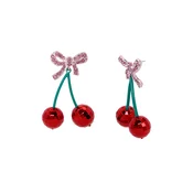 Betsey Johnson Uhani Sweetheart žad/eozin/rdeča