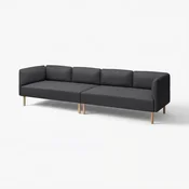 LILLEHEM 4-seda modularna zofa, Gunnared/temno siva les