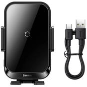 Baseus Halo car holder with 15W inductive charger (black)