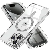 Overboard Ovitek za iPhone 15 Pro Max, Electro MagSafe, srebrn + zaščita za zaslon