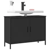 Vidaxl vidaXL Omarica za umivalnik črna 80x30x60 cm