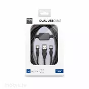 Bigben PS4 Dual Flat USB kabel USB - Micro USB: crni