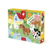 Janod Puzzle dotikovno senzorična Kmetija z različnimi površinami 20 kosov
