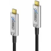 Aktivni optični USB 3.2 Gen 2x1 USB-C kabel, 5m, črn