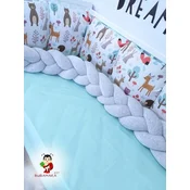 Bubamara037 Pletenica za krevetac, trostruka 240cm, Zelena