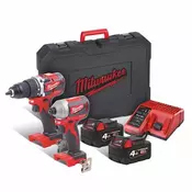 Milwaukee M18 CBLPP2B-402C Kompaktni M18 CBLDD in M18 CBLID 4.0 Ah akumulatorja - Aku orodje - Milwaukee