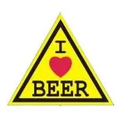 Nalepka za čelado Obožujem pivo, 1 kos.