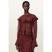 AllSaints bluza z volančki ženska čipkasta UNRULY SUSIE LS TEE