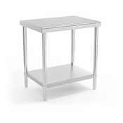 Radni stol od nehrđajućeg čelika - 80 x 60 cm - nosivost 190 kg