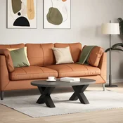 Noge za klub stolic u obliku slova X, 2 kom, crne, 60 x (30-31) cm, celik