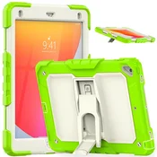 Nikcorp Vzdržljiv ovitek za iPad 10.2 z nastavljivim stojalom, tanek in lahek etui za tablico, zelena barva, zaščita pred padci