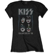 Kiss Made For Lovin You Black L Ženske Majica