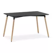 Ljubki dom Črna jedilna miza ADRIA 120x80 cm