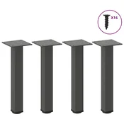 Noge za klub stolic 4 kom. antracit 42-44 cm celik