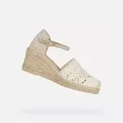 Geox Gelsa Low ženski sandali v krem ??barvi