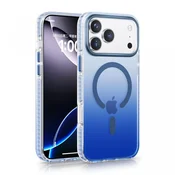 CELLECT Magnetski silikon case iPhone 17 Pro plavo-proziran