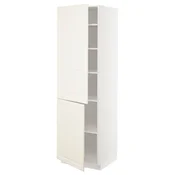 METOD Visoki element s policama/2 vrata, bela/Bodbyn prljavobela, 60x60x200 cm