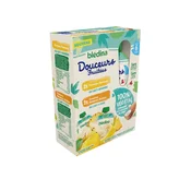Blédina Dolce Frutta Apples Bananas with Almond Milk – Apples Bananas Pineapple with Coconut Milk 4x90g