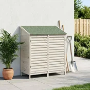 Vrtna Šupa Bijela 106 x 56 x 113,5 cm Cvrsto drvo jele