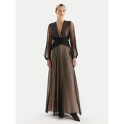 TWINSET Večerna obleka 252TT2021 Črna Regular Fit