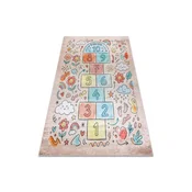 RugsX BAMBINO 61470 pralna preproga poskočnice, številke, cvetje za otroke protizdrsna - roza/modra 200x290 cm, (5000359032)