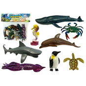 Zestaw Edukacyjny Zwierzat Morskich Figurki Delfin Pingwin RekinGO – Kart na akumulator – (B-Stock) crveni