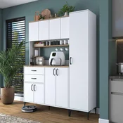 Hanah Home JE263 višenamenski ormaric 160 × 204,2 × 45 cm, bela/orah