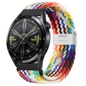 BStrap Elastic Nylon 2 pašček za Huawei Watch GT3 42mm, rainbow