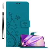 Cadorabo CADORABO Samsung Galaxy S21 PLUS v klasična rožnata zlata - ovitek v cvetličnem dizajnu z magnetnim zapiranjem, stoječo funkcijo in režami za kartice, (20566213)