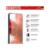 Zaštitno staklo DISPLEX Real Glass 2D za Samsung Galaxy S22+, prozirna + maskica (01582)