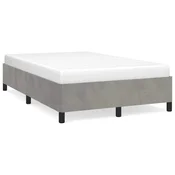 Vidaxl Posteljni okvir brez vzmetnice svetlo siv 120x200 cm žamet