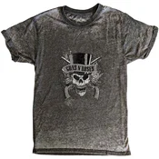 Guns N Roses Faded Skull (Burnout) Charcoal Grey XL Majica