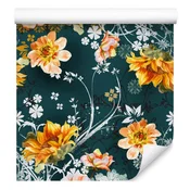 Tapeta z vintage rožami za dnevno sobo in spalnico 50x1000 cm
