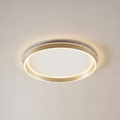Lucande LED stropna svetilka Rylan, medenina, O 62 cm, z možnostjo regulacije - Dnevna soba/jedilnica - Sodobni - rjava, bela - Kovina