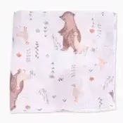 Tetra krpica iz mehkega muslina z medvedki za brisanje 30 x 30 cm