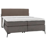 Hom`in POSTELJA BOXSPRING 180 cm x 200 cm , tekstil rjava, siva