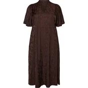 Zizzi Obleka Patricia temno rjava