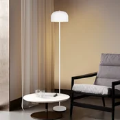 Reality Leuchten LED stojna svetilka Jeff, bela, kovina, višina 147 cm - spalnica - belo mat