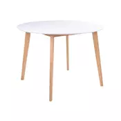 Miza Brea 110 (Bela + Hrast) Bela, Hrast, 75cm, MDF plošča, Les