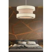 Opviq Luster Halo, 40x40cm, Bež-beli