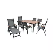 Dimenza Vrtni jedilni set Toledo II, miza 150x90, 4 stola + 2 nastavljiva