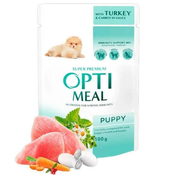 OPTI MEAL Dog Puppy vrečka - PURAN s korenjem v omaki, za mladičke, 100g