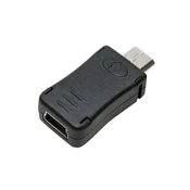 LOGILINK Micro-USB (T) to Mini-USB (M) Adapter, Black AU0010