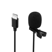 OEM Lavalier mikrofon za iPhone/iPad, vsesmerni z vetrobranskim steklom, dolžina 1,5 m - Puluz, (5000232180)