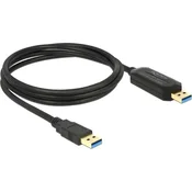 Kabel DELOCK, USB 3.0, USB-A (M) na USB-A (M), DataLink + KM switch, 1.5m