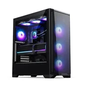PHANTEKS ECLIPSE G370A TEMPERED GLASS D-RGB LED ATX črno ohišje