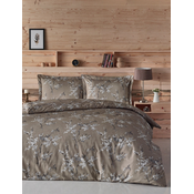 Smeđa posteljina za bračni krevet/za produženi krevet od renforce pamuka 240x220 cm Chicory – Mijolnir