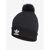 Black and gray womens adidas Originals Pom Beanie - Women